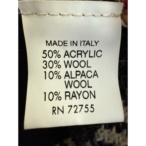 Elisabetta Collection Plaid Open Front Alpaca and Wool Blend Cardigan size Large - Picture 6 of 6